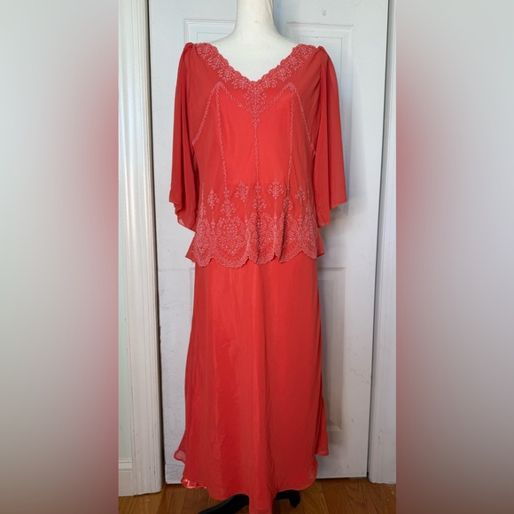 1970s/80s Does Great Gatsby Mary Belle Dress - Picture 1 of 12